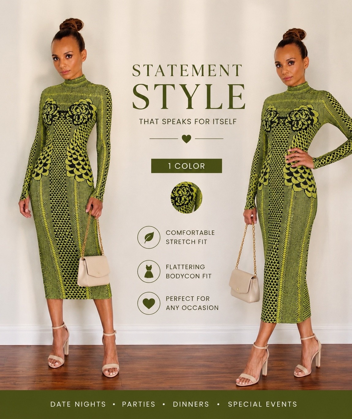 Obsessed with this Amazon dress 😍 The fit, the print, and the statement vibe are everything. Such a fun piece for date night, vacation, or a girls’ night out. ✨🖤💚

#AmazonFashion #AmazonFinds #AmazonStyle #LTKStyle #DateNightLook #FashionFinds #StatementDress #MidiDress #StyleInspo #AffordableFashion #ChicStyle #TrendingFashion #OOTD #FashionBlogger #ElevatedStyle

#LTKootd
