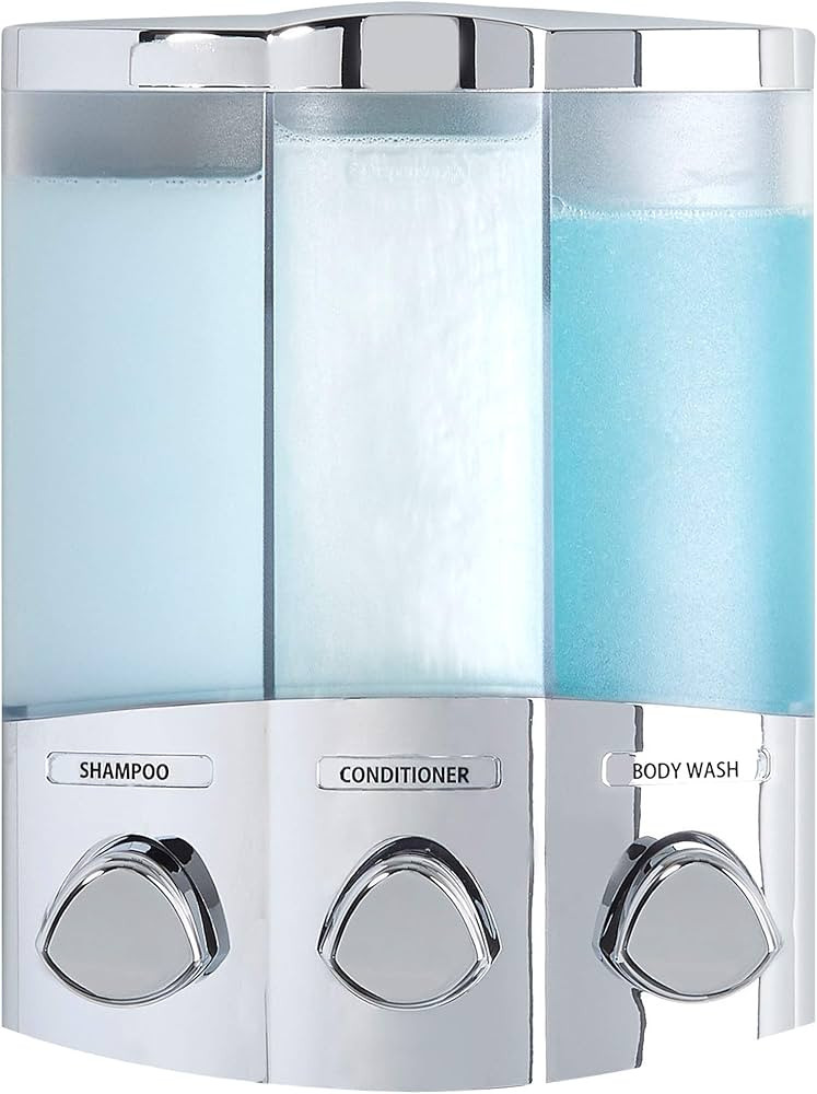 Better Living Products 76344-1 Euro Series TRIO 3-Chamber Soap and Shower Dispenser, Chrome | Amazon (US)