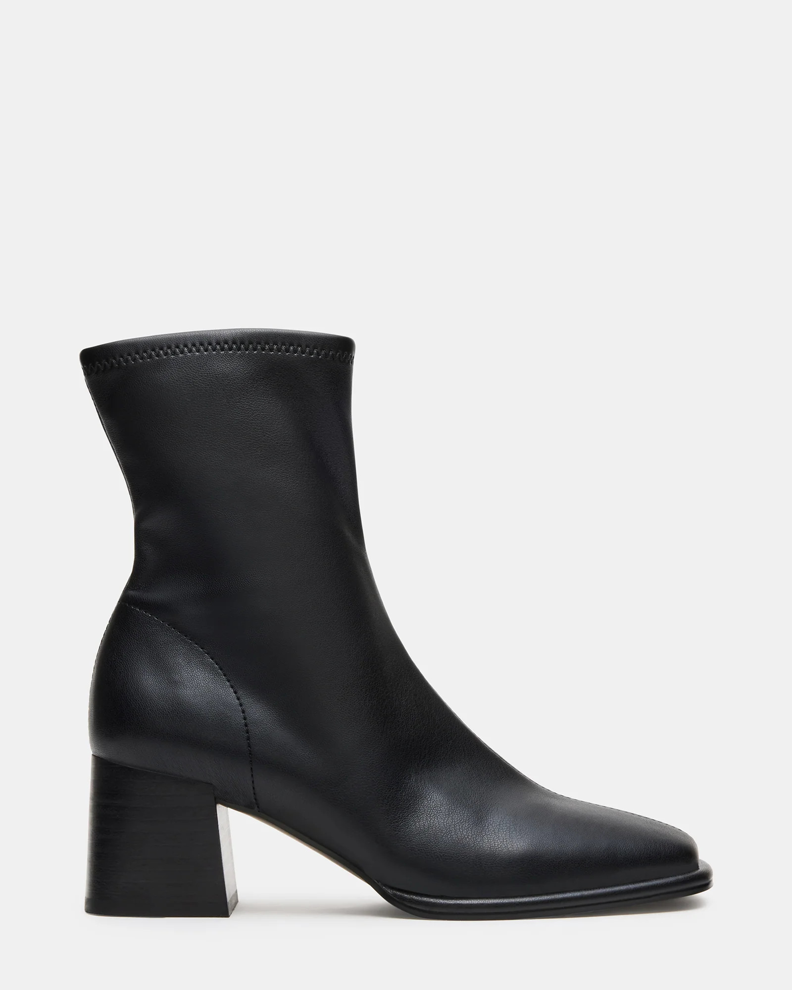 PAMMY Black Square-Toe Block Heel Women's Ankle Boot | Steve Madden (US)
