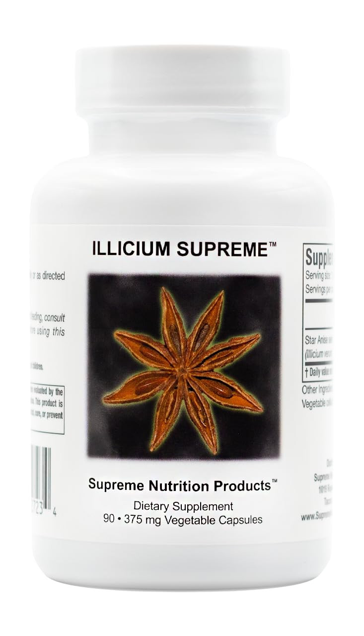 Supreme Nutrition Illicium, 90 Pure Star Anise Vegetarian Capsules | Amazon (US)