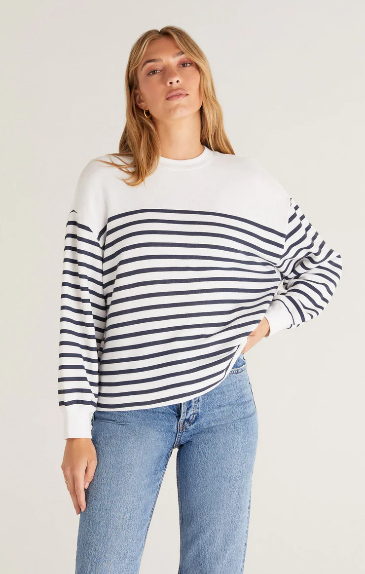 Yuna Striped Long Seeve Sweatshirt | Z Supply