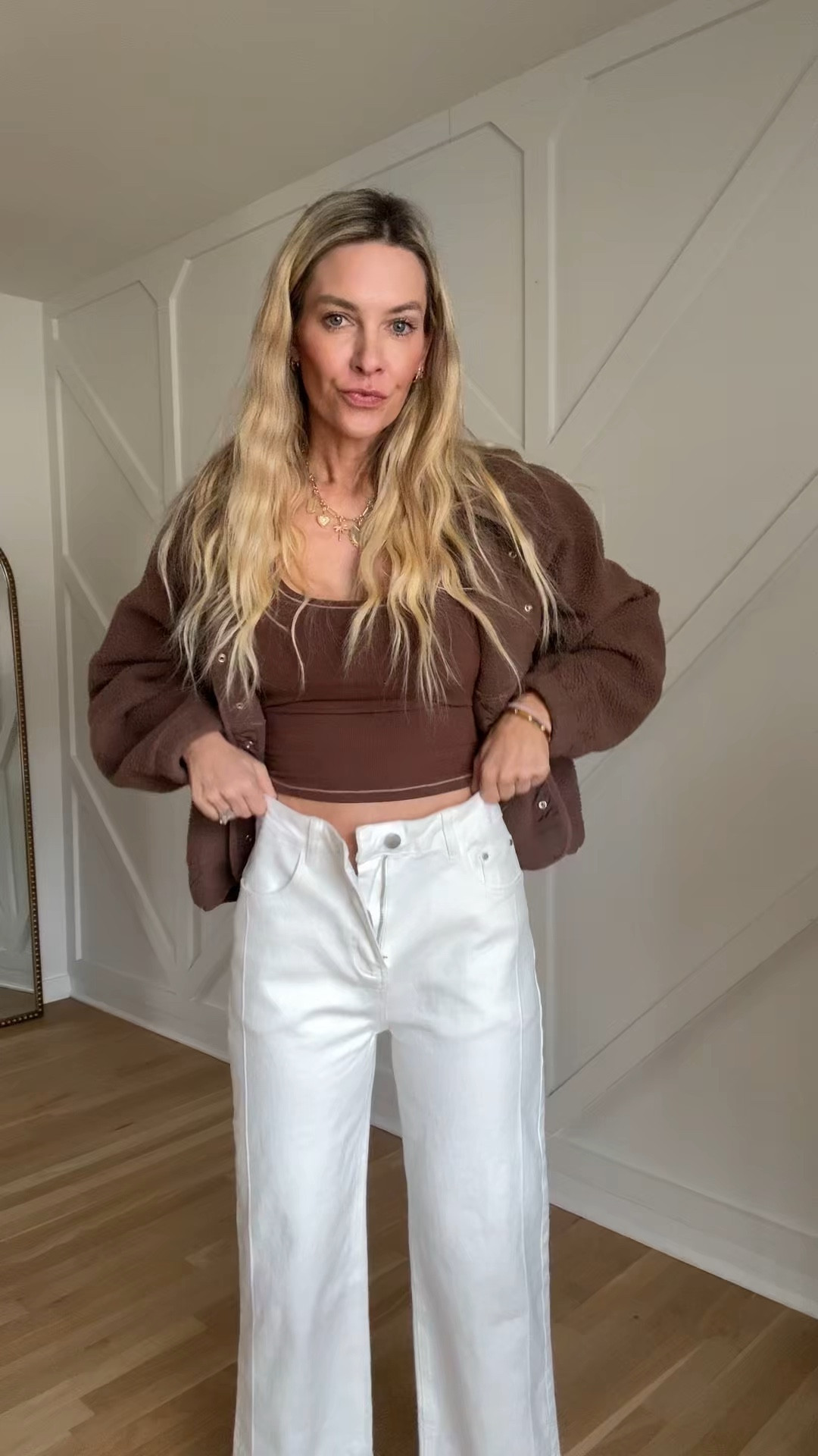 Finally found a top that does the most without me having to 🙌🏼

This 4-in-1 bra-in cami is one of those pieces you throw on and instantly feel put together… built-in support, smooth fit, and actually flattering (no weird lines 👏🏼)

For reference:
I’m 5’9, 135lbs, wearing size 4 in the jeans & M in the top. 

And then THESE jeans… obsessed.
The fit is so good — structured but still comfy, and they give that perfect straight-leg look without feeling stiff.

If you want that “expensive denim” vibe without the price… these are it.

Use my codes for a little extra off:
✨ Cami: BRA10TOP
✨ Jeans: CROP10PANTS

@sgivl.official @lehoba_official
#amazonfashion #affordablefashion #momstyle #everydayoutfits #springoutfits #denimstyle #casualchic

#LTKootd #LTKTall #LTKgrwm