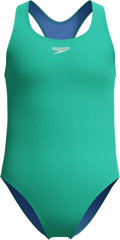 Speedo Girl's Swimsuit One Piece Closed Racerback | Amazon (US)