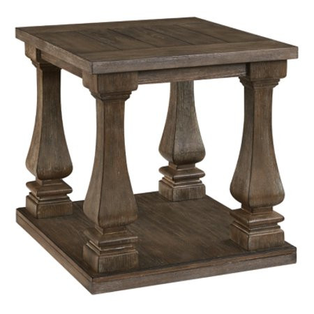 Signature Design by Ashley Johnelle Modern Country Rectangular End Table Weathered Brown | Walmart (US)