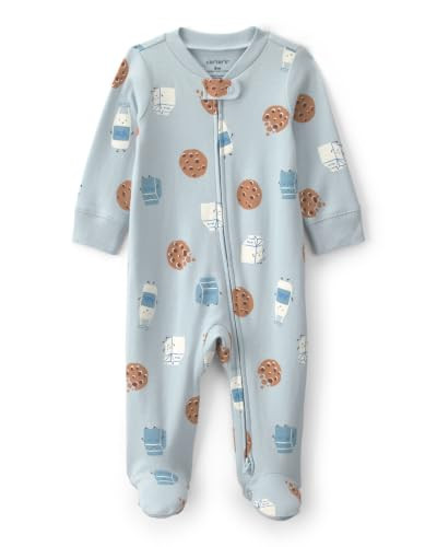 Carter's Boy Interlock Sleep and Play, Blue Milk & Cookies, 3M | Amazon (US)