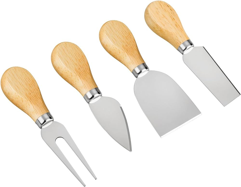 YXChome 4 Cheese Knives Set-Mini Knife, Butter Knife & Fork | Amazon (US)