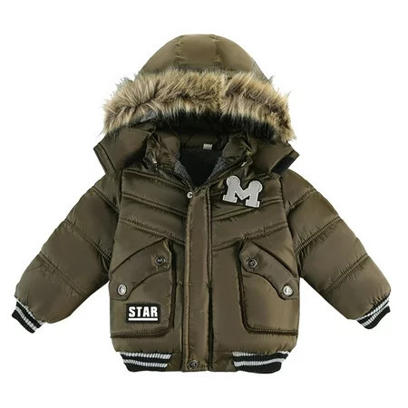 Wiueurtly Toddler Boy Winter Coat 4t Children Winter Boy Jacket Coat Hooded Coat Fashion Kids Warm Clothes Jacket Boys Coat&jacket | Walmart (US)