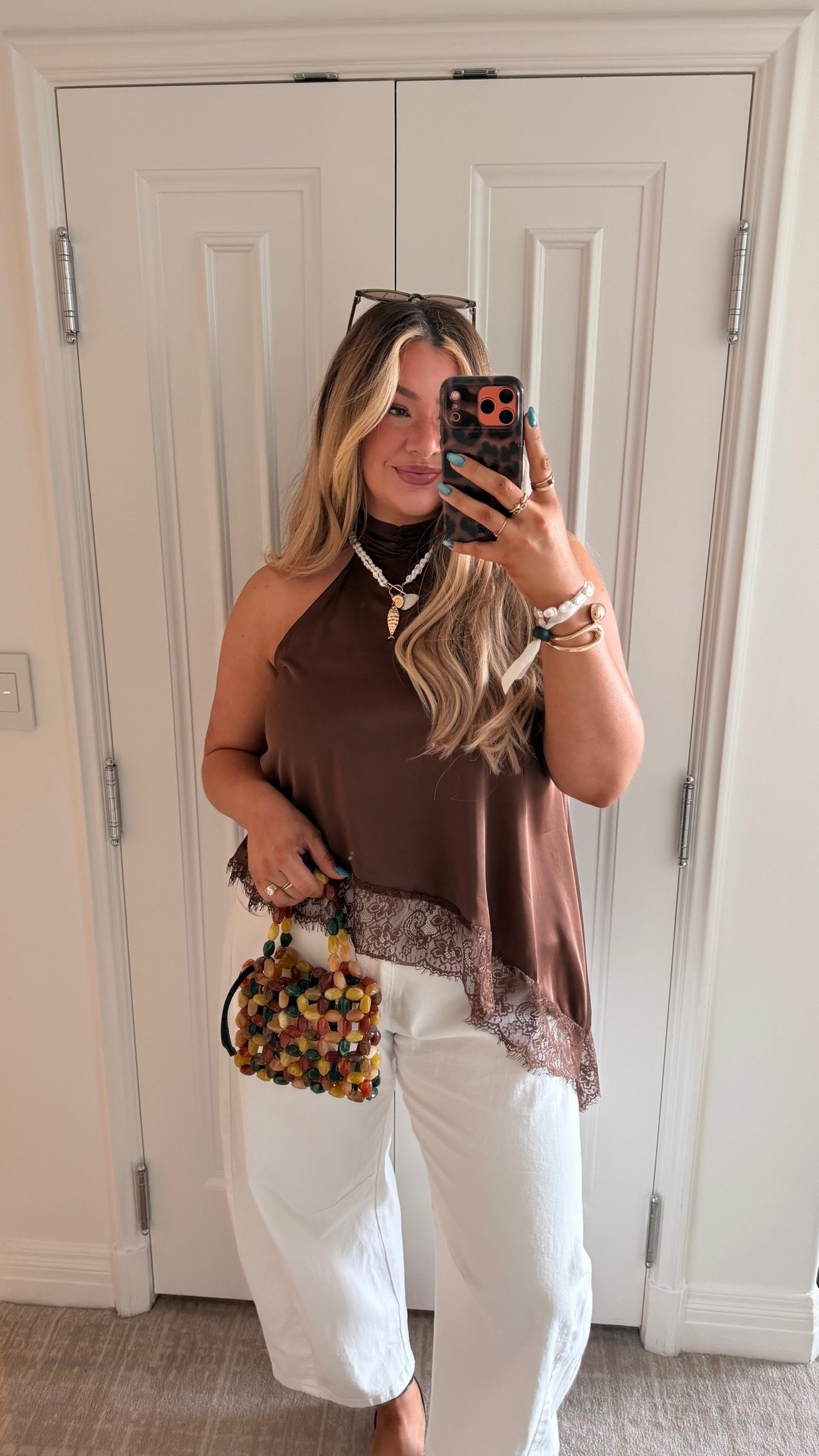 Outfit of the day in LA today ☀️ I’m wearing an xl in this top and an xxl in the pants

#LTKootd #LTKMidsize #LTKSeasonal