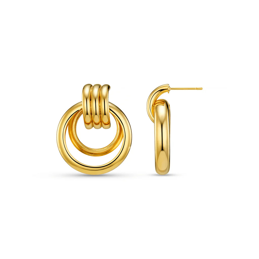 Statement Open Interlocking Hoop Earrings | Orelia