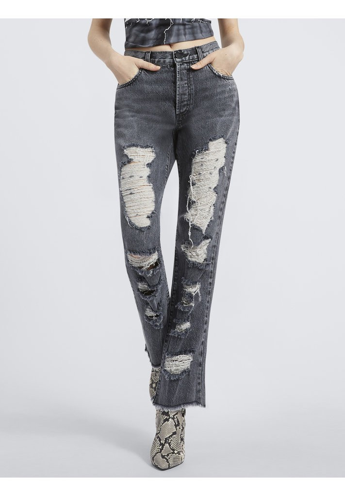 AMAZING GENEVIVE DISTRESSED JEAN | Alice + Olivia | Alice + Olivia