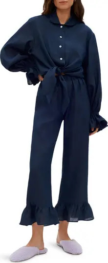 Sleeper Ruffle Hem Lounge Top & Pants Set | Nordstrom | Nordstrom