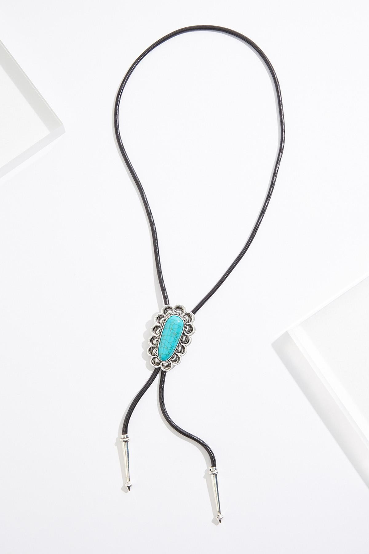 Semi- Precious Turquoise Pendant Cord Necklace | Cato Fashions