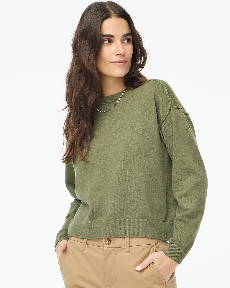 Drop-shoulder pullover sweater | J.Crew Factory