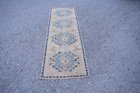 Beige runner rug, Handmade vintage rug, Turkish hallway rug, Wedding rug, Bohemian rug, Anatolian... | Etsy (US)
