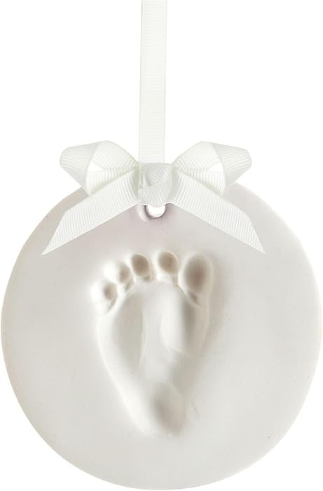 Tiny Ideas DIY No Mess Hanging Ornament Kit, Baby Hand and Footprint Keepsake, Classic Nursery De... | Amazon (US)