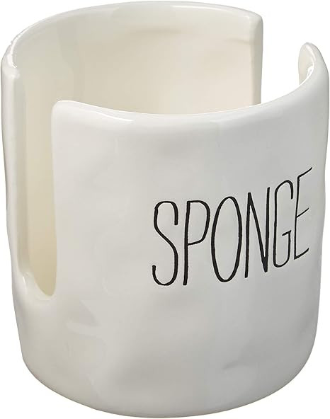 Mud Pie Kitchen Dish Sponge Holder Caddy, Off White | Amazon (US)