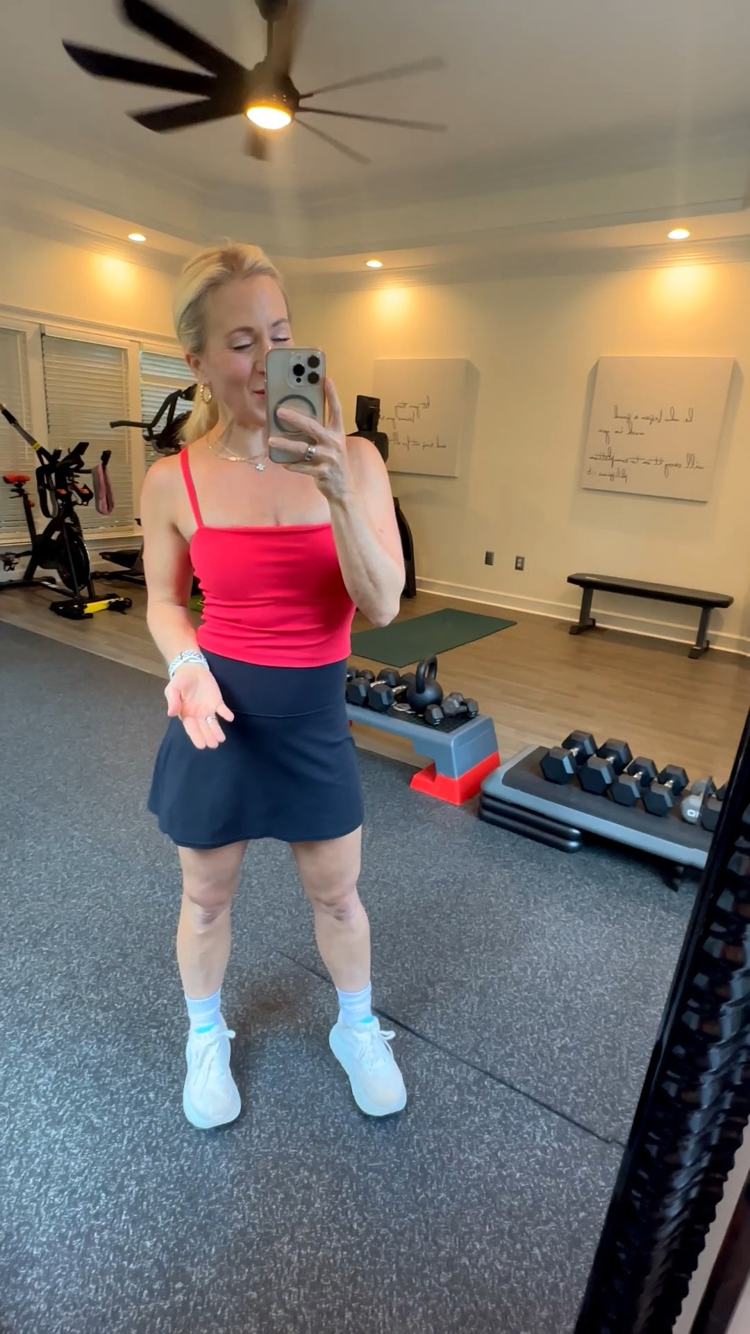 Loving this deep red top that you could wear under a jacket or as a perfect workout top!

#LTKActive #LTKPetite #LTKFindsUnder100