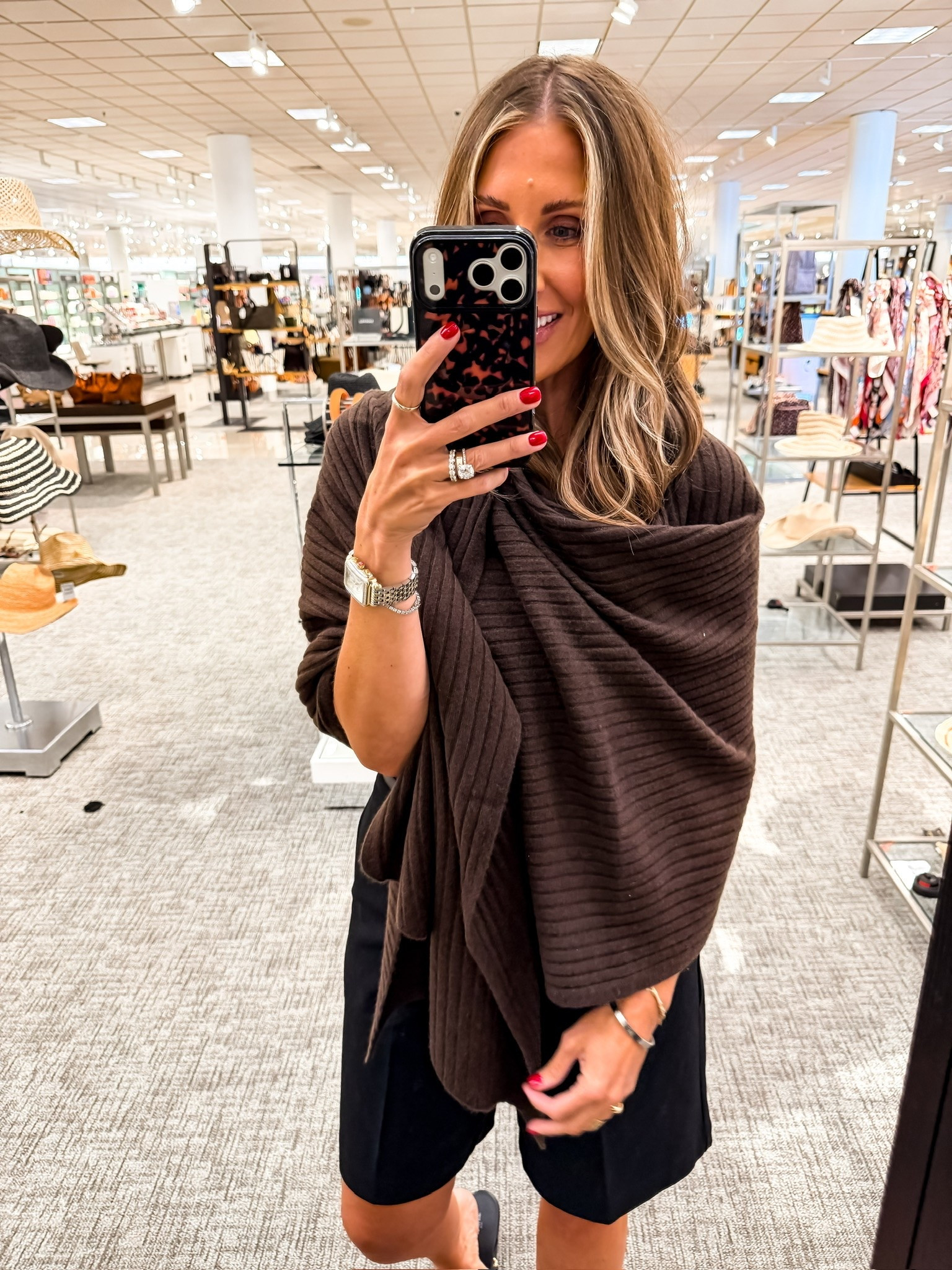 The cashmere travel wrap is back, and I immediately remembered why it sells out. It is soft, lightweight, and large enough to use as a wrap on chilly flights without taking up half your carry on. This deep brown is beautiful for fall, but it also comes in several colors.

cashmere travel wrap, cashmere scarf, travel essential, airplane outfit, fall accessories, lightweight wrap, cold office layer, luxury gift idea, women’s travel style, themominstyle

#LTKootd #LTKTravel #LTKSaleAlert