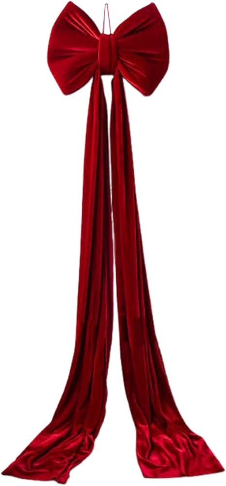 Christmas Extra Large Velvet Bows, Velvet Bows for Christmas Tree Topper Decor, Retro Red Bow for... | Amazon (US)