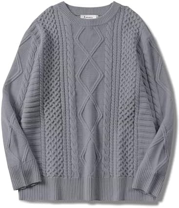 ANRABESS Sweaters for Women Oversized Cable Knit Fall Long Sleeve Crewneck Casual Pullover Sweate... | Amazon (US)