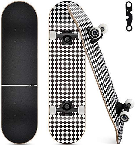 Amazon.com : Skateboards for Beginners, 31"x8" Complete Skateboard for Kids Teens & Adults, 7 Lay... | Amazon (US)