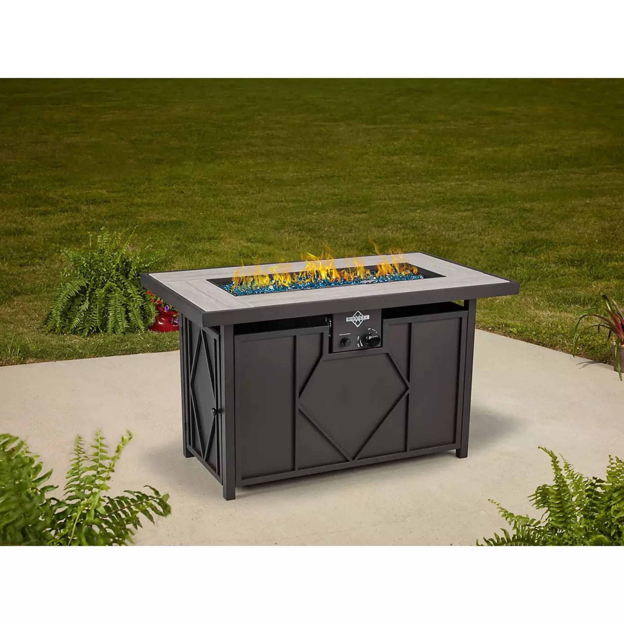 The best outdoor fire table ever!!! @academysports 

#LTKSeasonal #LTKfamily