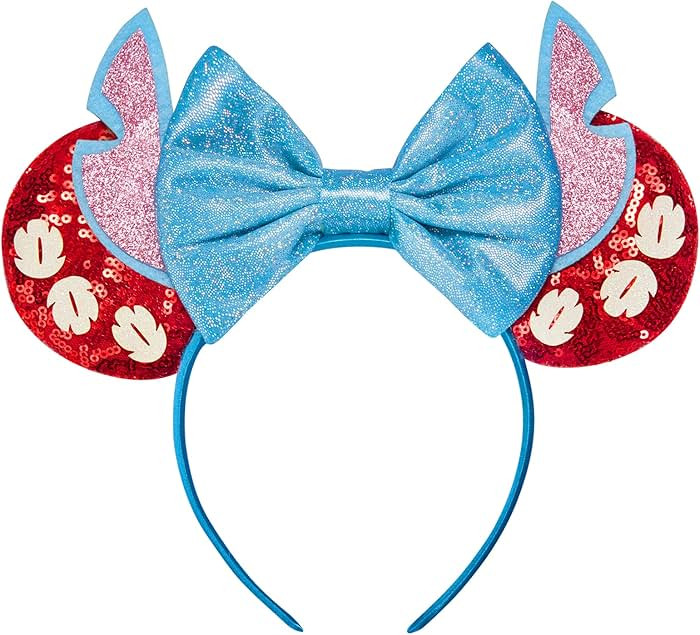 FANYITY Mouse Ears, Sequin Mouse Ears Headband for Boys Girls Women (Red) | Amazon (US)
