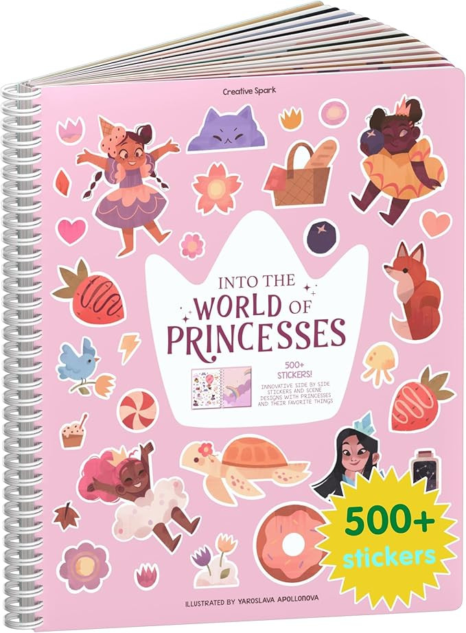 Princess Sticker Book Activity for Kids, World of Princesses by Cupkin, Toddler Airplane Travel E... | Amazon (US)
