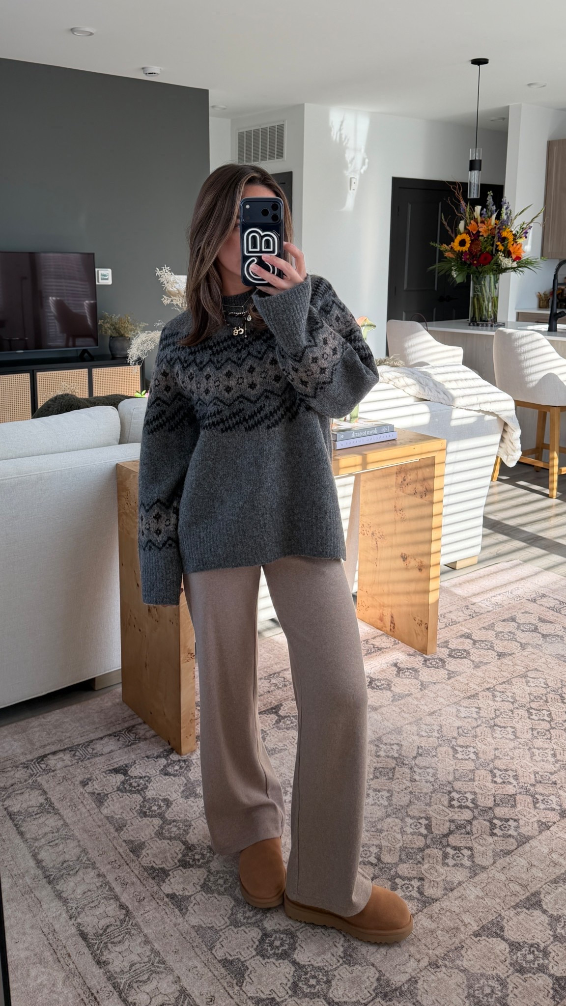 XS bottoms (I had them hemmed) small sweater!