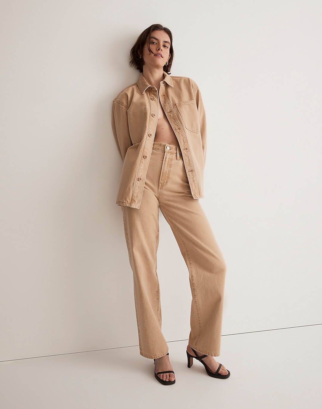 The Perfect Vintage Wide-Leg Jean in Light Chestnut Wash: Botanical-Dye Edition | Madewell