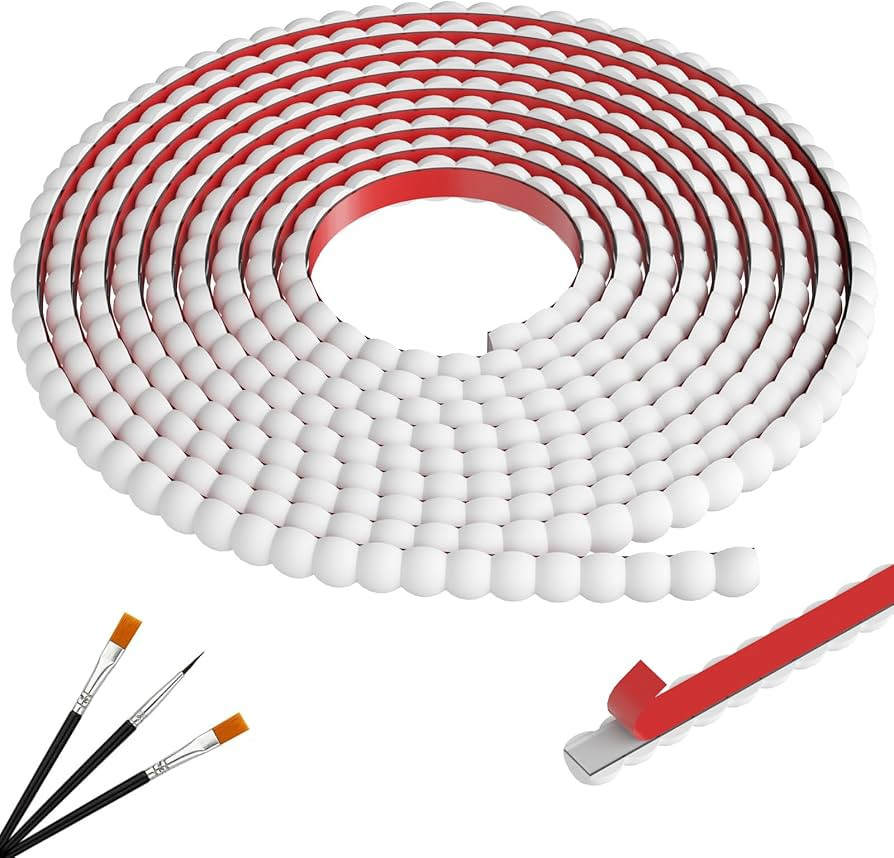 Decorative Bead Pearl Wall Molding Trim, 3.0 m Flexible PVC Peel and Stick Trim for DIY Home Déc... | Amazon (UK)