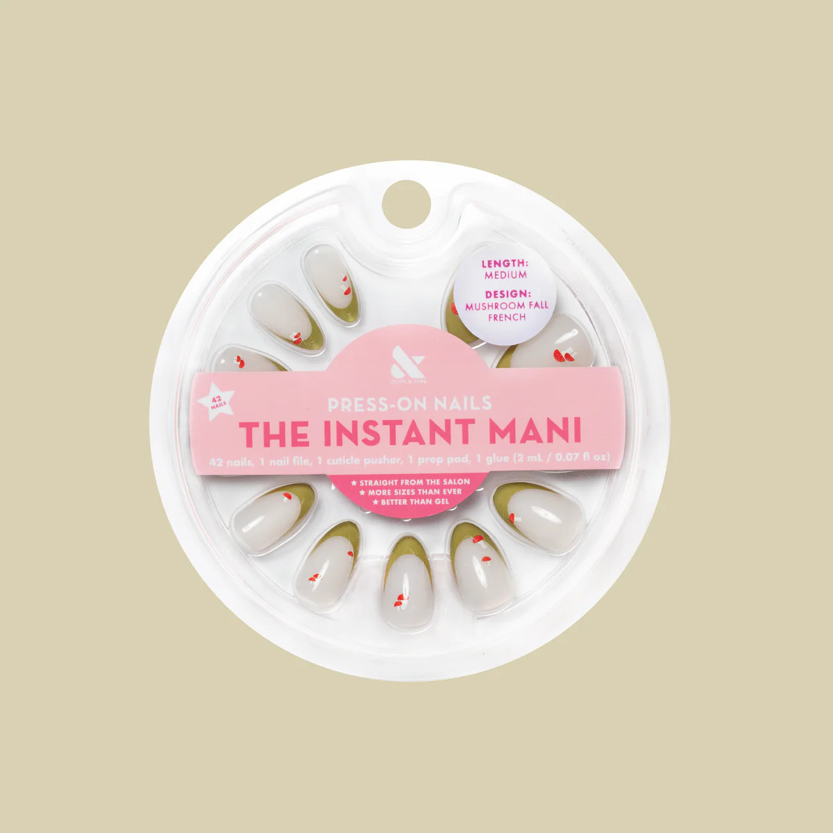 Mushroom Fall French - Press-On | Medium | Almond | Olive & June