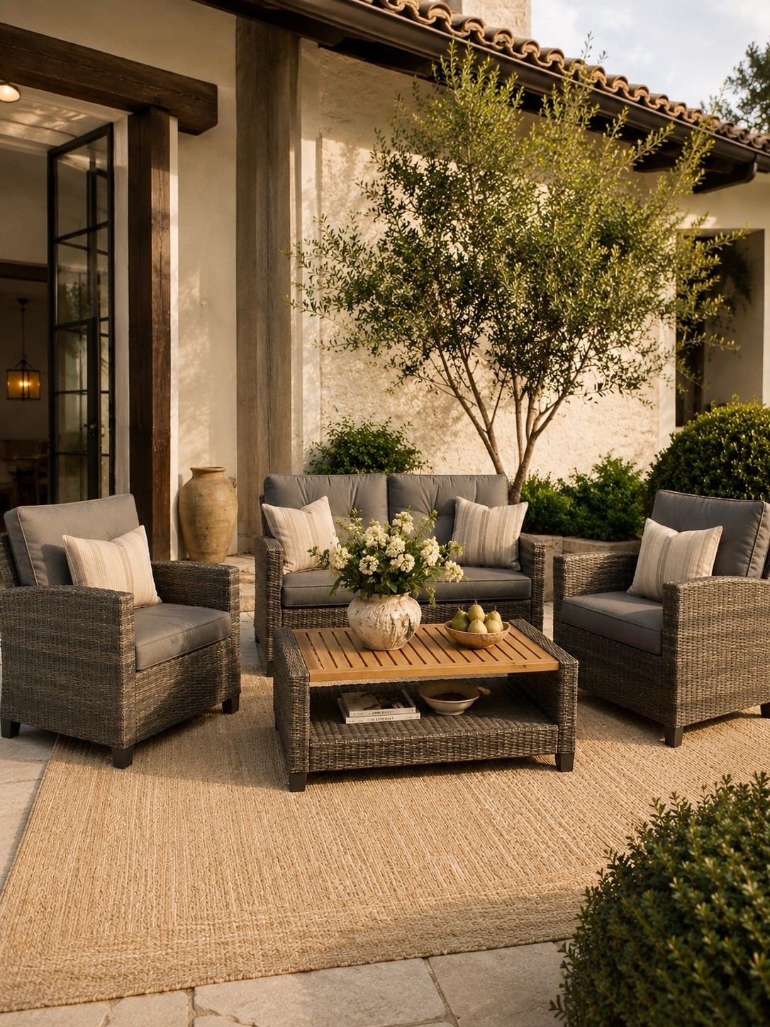 Backyard Patio Goals 🌿✨

This outdoor space feels like the perfect mix of cozy and elevated 🤍 The woven seating, warm wood accents, layered neutrals, and soft greenery create such a timeless European-inspired patio setup. I love how inviting and relaxed the entire space feels — perfect for slow mornings, hosting friends, or summer evenings outside under the glow of golden hour ✨

Linking all my favorite patio furniture and outdoor decor finds on LTK 🌿

Follow @farmtotablecreations on Instagram for more cozy outdoor spaces and elevated home inspiration ✨

#LTKHome #OutdoorLiving #PatioInspo #BackyardGoals #ModernFarmhouse #NeutralDecor #OutdoorFurniture #EuropeanFarmhouse #CozyHome #PatioDecor #OutdoorStyling #BackyardInspo #LuxuryOutdoorLiving #HomeInspo #LTKStyle

#LTKSeasonal #LTKHome #LTKSaleAlert