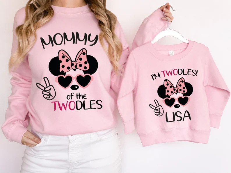 Im Twodles Shirt, 2nd Birthday, Second Birthday Girl, Minnie Birthday Party, Matching Family Birt... | Etsy (US)