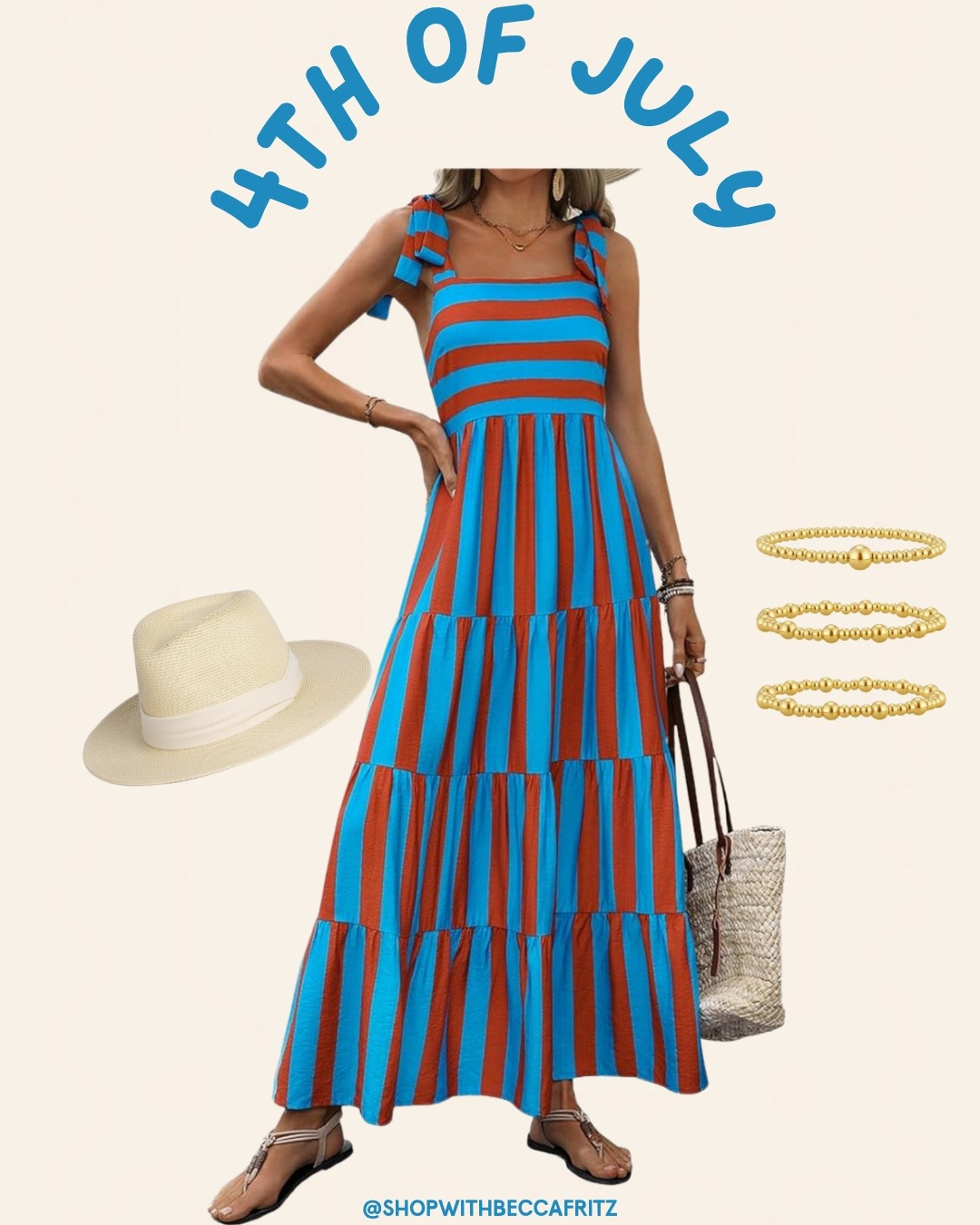Summer stripes done right! 💥 
This tiered maxi is giving festive, breezy, and fun…just perfect for the 4th of July or any sunny day plans 🇺🇸☀️ Bonus? It’s on sale right now!

Grab it while sizes are still in stock!
#LTKFourthOfJuly #BeccaFritzFinds #RedWhiteAndCute
@shop.ltk @BeccaFritz


#LTKSaleAlert #LTKFindsUnder50 #LTKSummerEdit