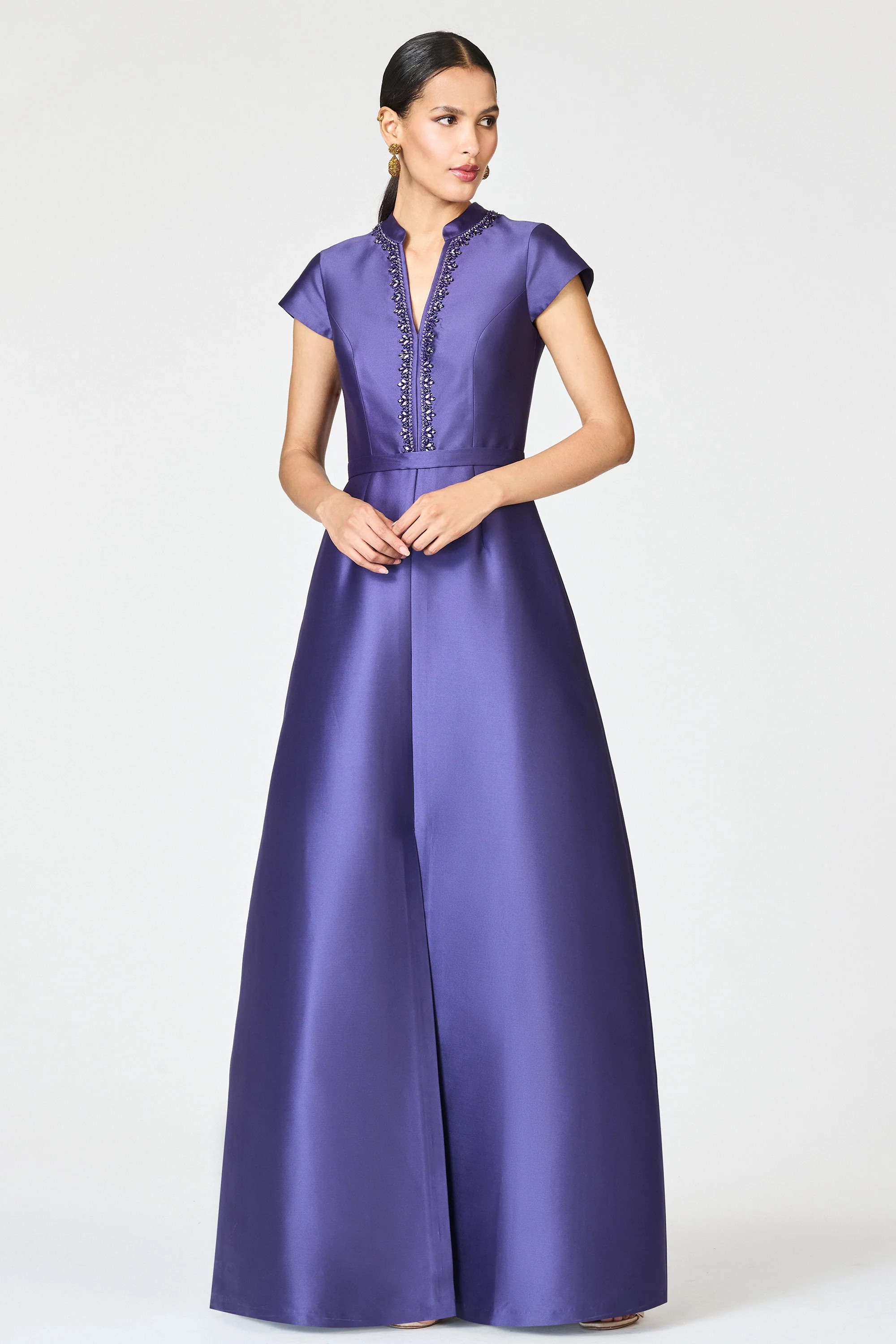 EMBELLISHED MARNI GOWN - CONCORD | Sachin and Babi