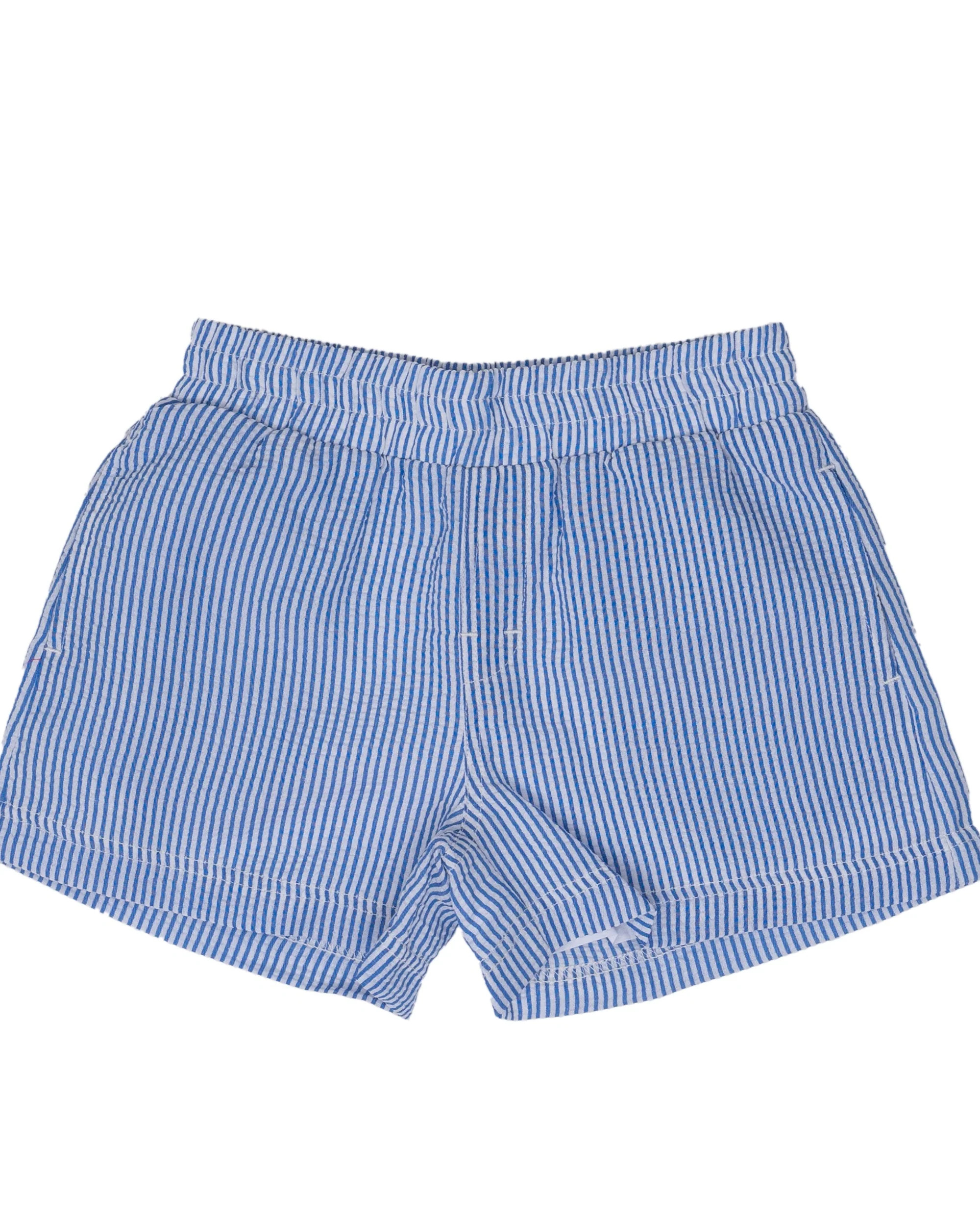 Smith Navy Seersucker Shorts | The Oaks Apparel Company
