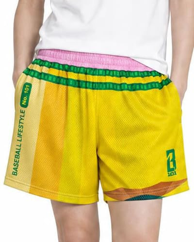 Baseball Lifestyle 101 Pencil Yellow Youth Shorts - YXL | Amazon (US)