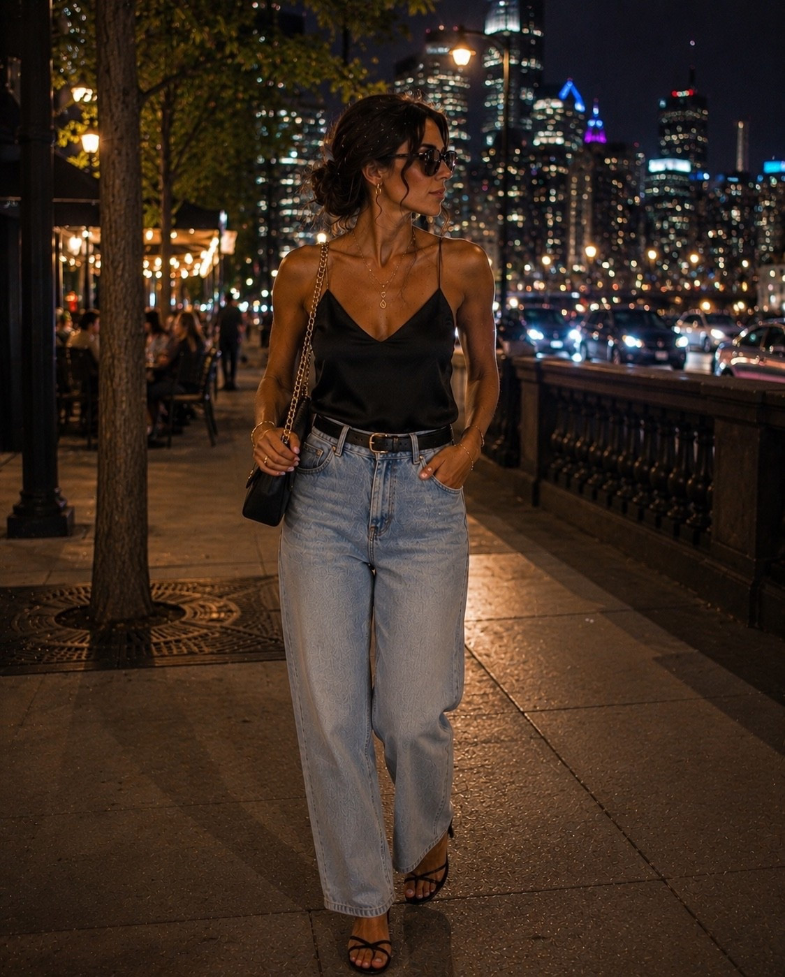 Denim, heels, and city lights—the formula for an effortlessly chic night out. ✨ From dinner reservations to rooftop cocktails, this look proves that elevated style doesn’t have to be complicated.


• Chic denim outfit
• Date night outfit
• Girls night outfit
• City style
• Elevated casual
• Light wash straight-leg jeans
• Black satin camisole
• Capsule wardrobe
• Neutral outfit
• Summer to fall outfit
• Minimalist fashion
• Effortless style
• Classic wardrobe staples
• Gold accessories
• Black shoulder bag
• Evening outfit inspiration
• Chic everyday style
• Fashion over 30
• Casual luxury style
• LTK outfit inspiration

#LTKootd