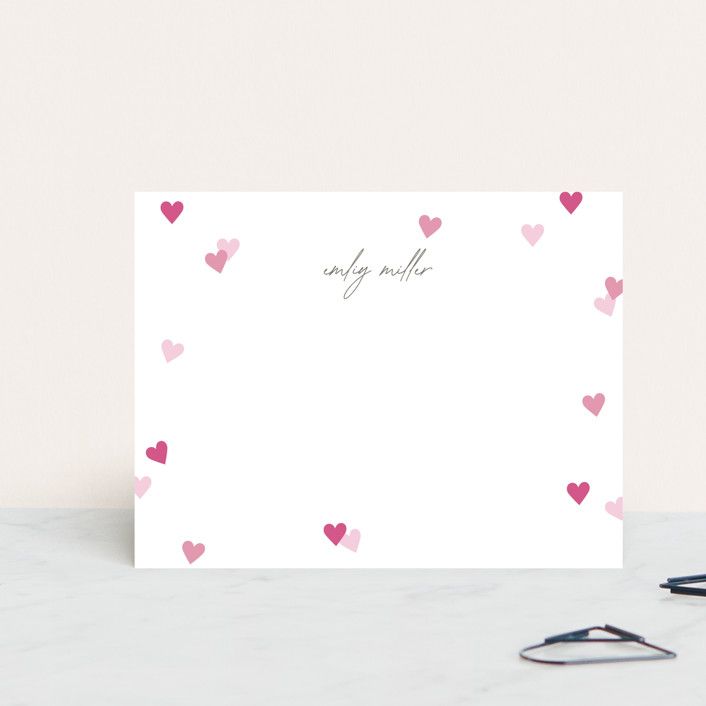 "Confetto" - Customizable Personalized Stationery in Pink by Pixel and Hank. | Minted