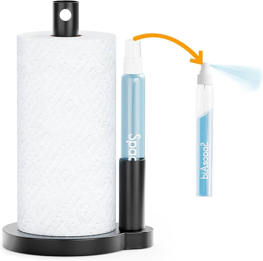 SpaceAid SprayNeat Paper Towel Holder with Spray Bottle, Countertop Paper Towels Dispenser Stand ... | Amazon (US)