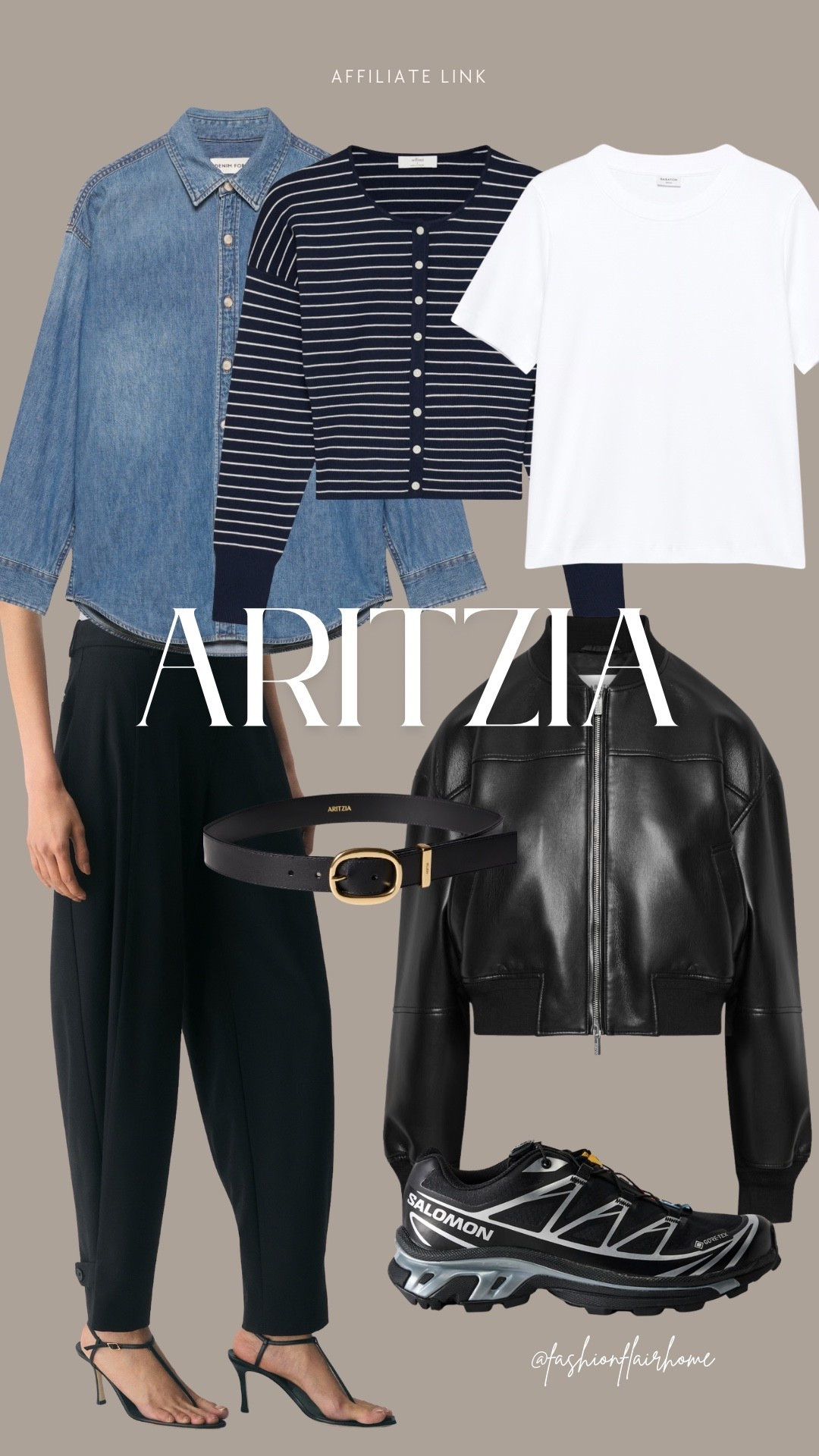 Found the best pieces at Aritzia + these Salomon sneakers are THE hit.
Tie-ankle pants, stripes, basic white tee… 👌🏼