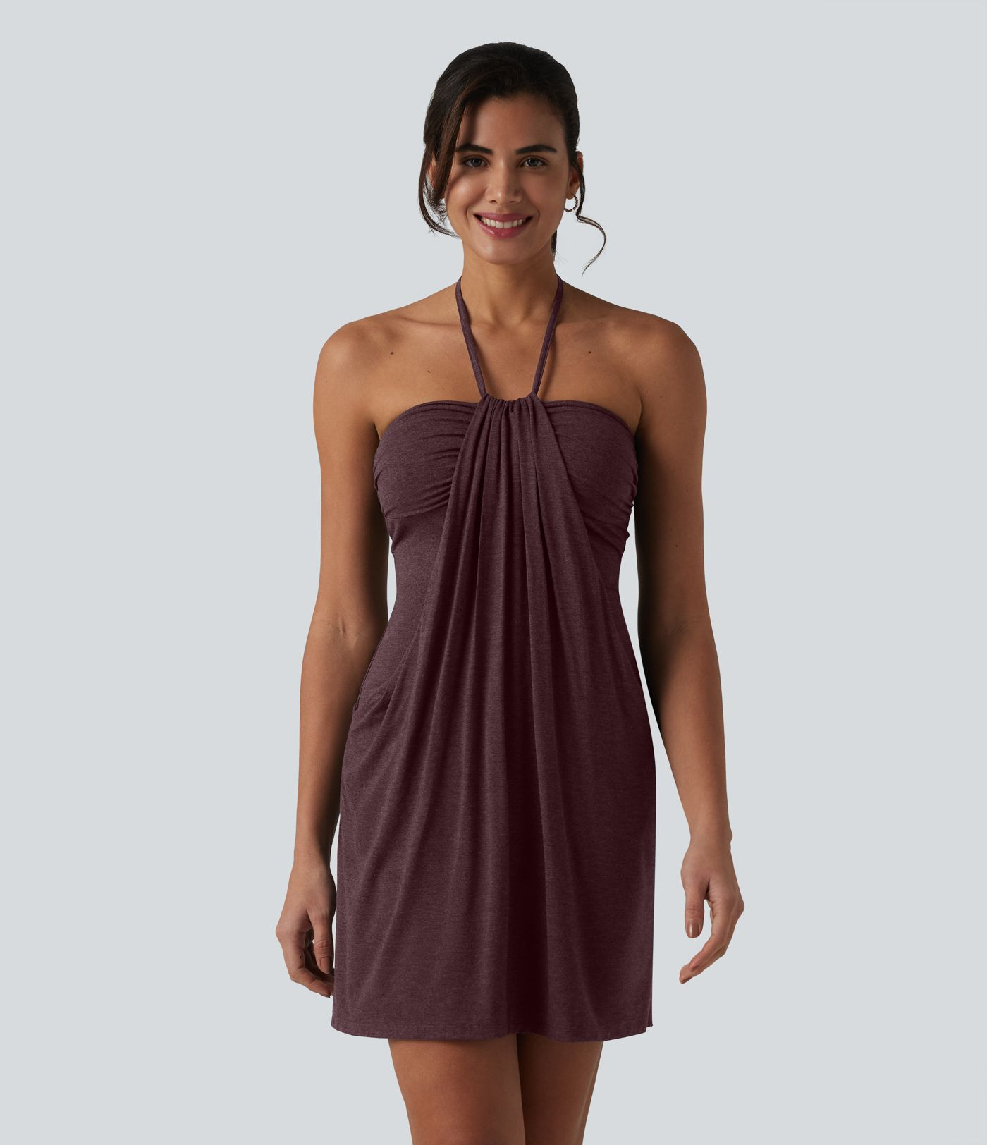 Women\u2019s Halter Tie Back Mini Resort Dress with Pockets - Halara | Halara UK