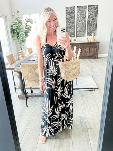 Evereve Mother’s Day sale 10% off almost everything tropical print beach maxi dress wedding guest dress nude heels Huggies and a small straw bag. XS dress and 8 sandals 

Follow my shop @thesensibleshopaholic on the @shop.LTK app to shop this post and get my exclusive app-only content!

#liketkit #LTKStyleTip #LTKSaleAlert #LTKSeasonal
@shop.ltk
https://liketk.it/4FWIp