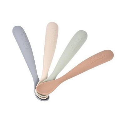 Beaba 4pc First Stage Silicone Baby Spoons Natural | Target