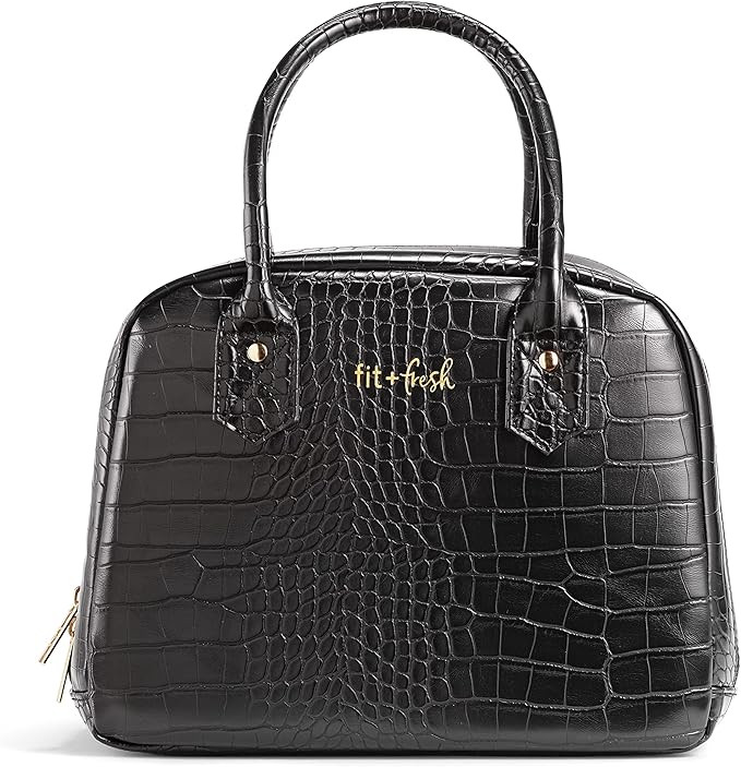 Fit+Fresh Faux CROC Adult Insulated Lunch Bag women love as a Lunchbox or Lunch Tote - Cute Small... | Amazon (US)