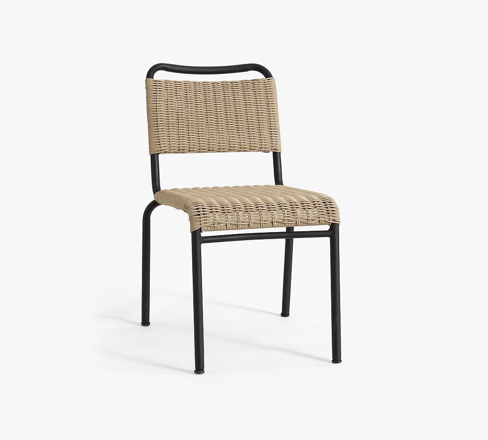 Tulum Wicker Patio Stacking Outdoor Dining Chair | Pottery Barn (US)