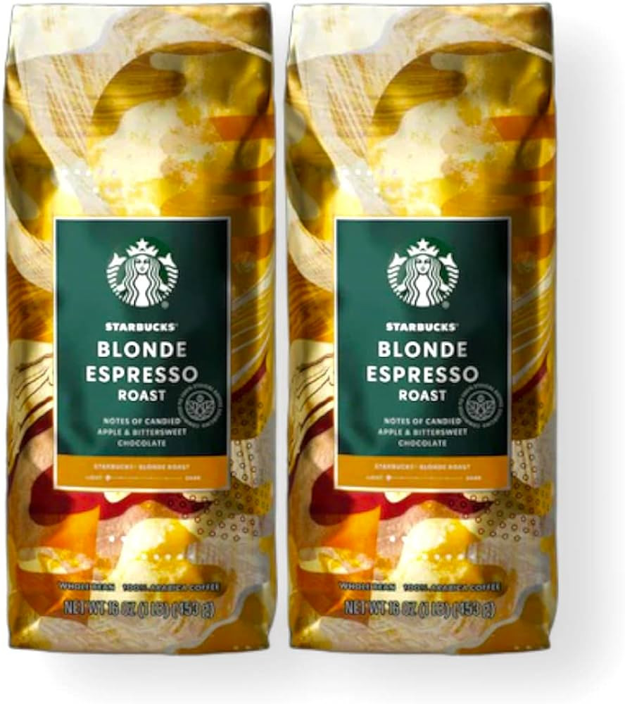 Starbucks BLONDE EXPRESSO WHOLE BEAN COFFEE(2-1LB BAGS) 16 Oz 32 Ounce | Amazon (US)