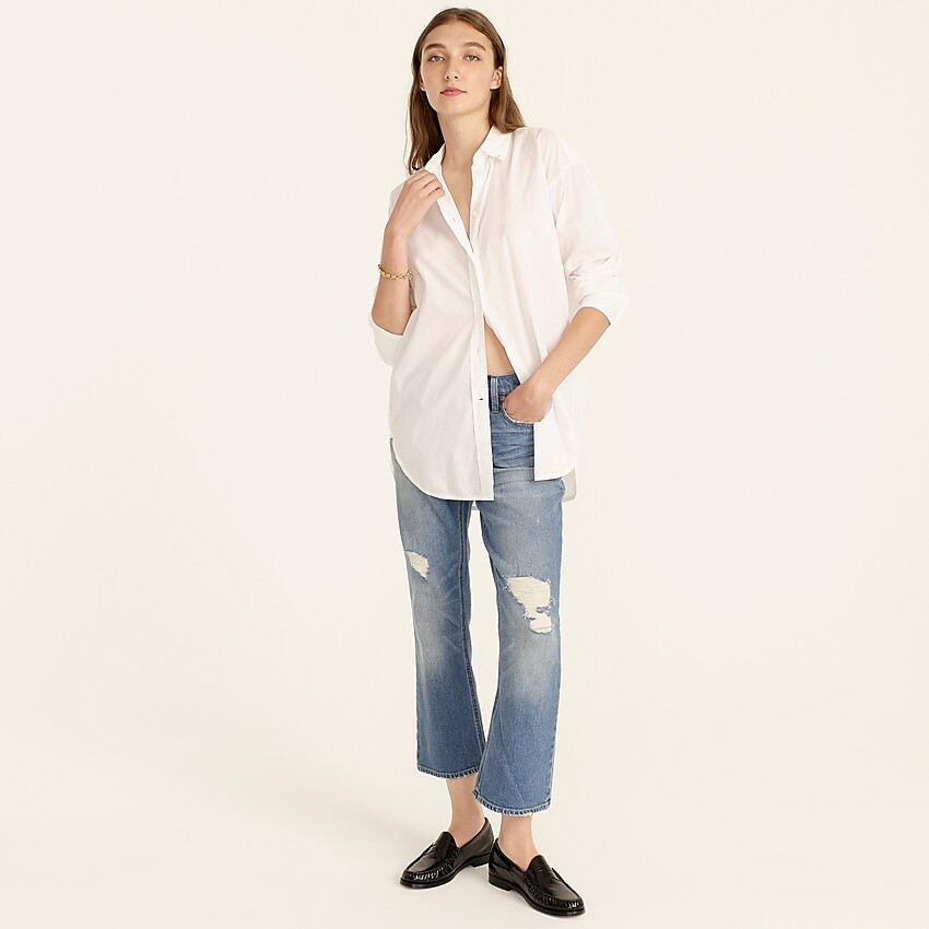 Petite 9" demi-boot crop jean in Christy wash | J. Crew US