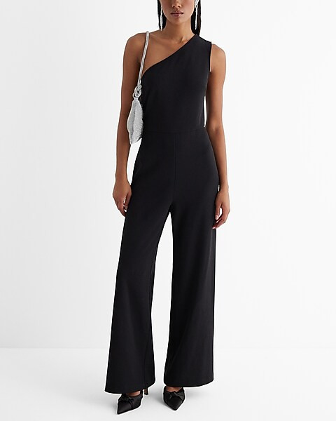 One Shoulder Wide Leg Jumpsuit | Express